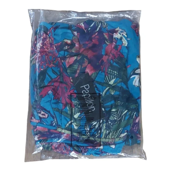 Papillon Tropical Stretch Long Grecian  Inspired Dress - Picture 2 of 3